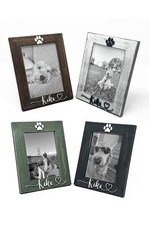 Pet Picture Frame Name Dog Photo Cat Paw Print Frame Gift Memorial Keepsake