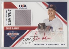 2020 Panini USA Baseball Stars & Stripes Signatures /222 Chris McMahon Auto 2t9