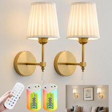 Battery Operated Wall Sconce Set of 2, 10000 Mah Rechargeable Wall Sconces Dimma