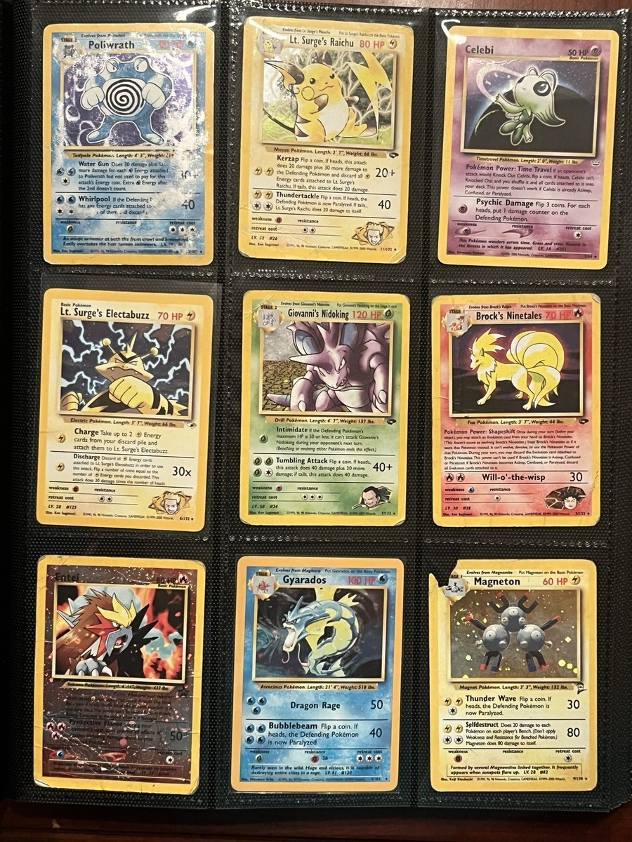 Pokemon Binder Lot Of 18 Vintage Holo Cards! Cool Lot Of