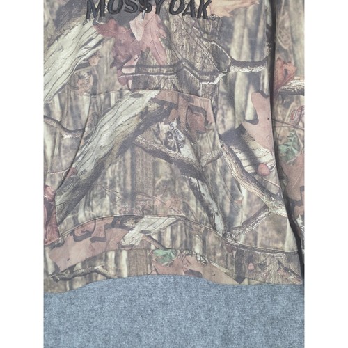 Mossy Oak Hoodie Camouflage Mens Pullover Camo Hunting Outdoors Gorpcore Sz L - Picture 6 of 10