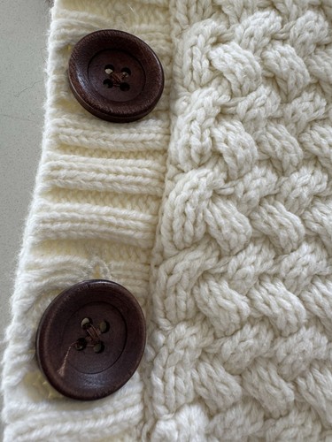 Aspen Kids Girls sweater cable knit faux fur accent top cape vest size 4t - Picture 4 of 11