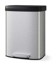 16 gal / 60 L Stainless Steel Trash Can with Lid, Large Garbage Can for Kitch...