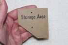 Vintage GI Joe 1964/Adventure Team - Jeep - "Storage Area" Placard