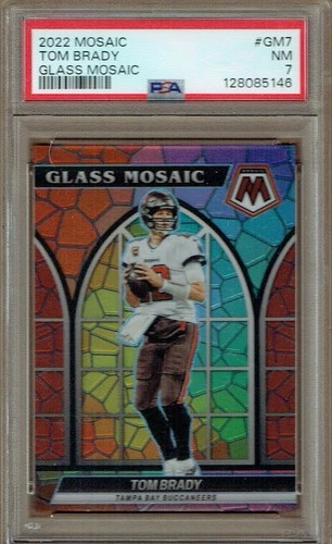 2022 Panini Mosaic Glass Mosaic #GM7 Tom Brady - PSA 7 NM