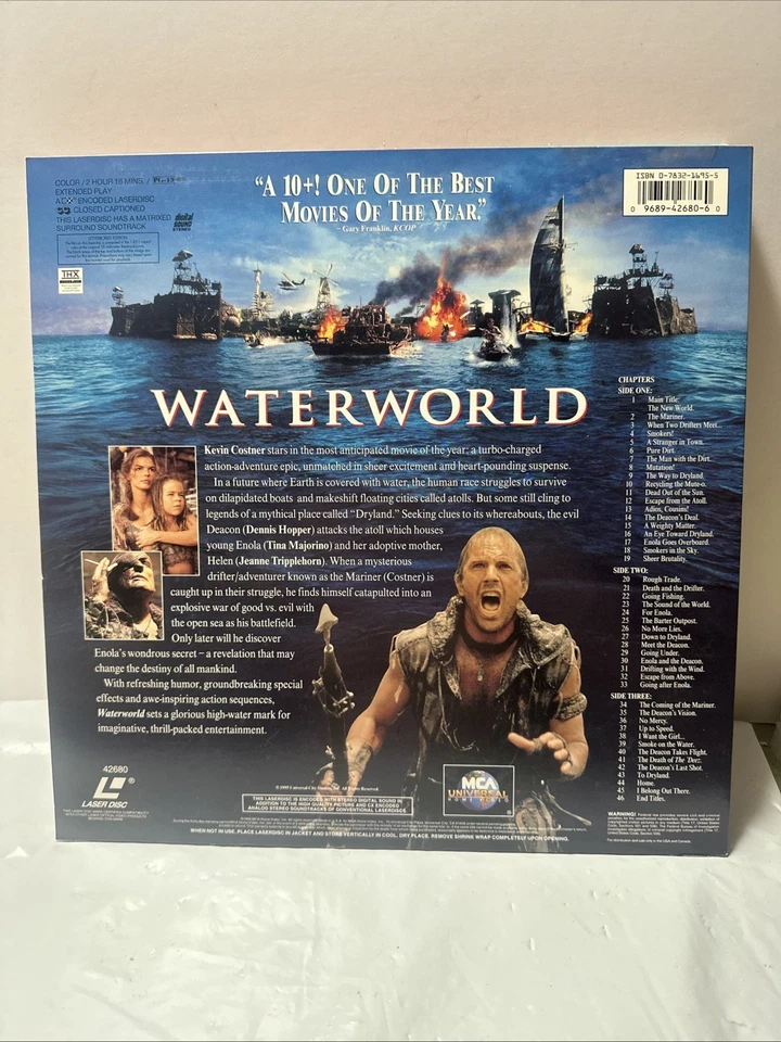 Waterworld Movie 1995 Digital Surround Letterboxed / LD Laser Disc Laserdisc - Image 2 of 2