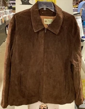 Wilsons Leather Co. Men’s XL Brown Suede Full-Zip Jacket w/ Pockets