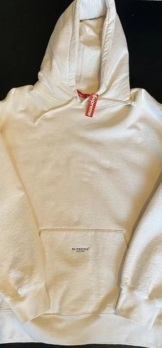 Sweat à capuche Supreme Micro Logo Neuf avec étiquettes Naturel Large Neuf avec étiquette Rare