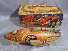 Vintage Marx & Co. Buck Rogers Tin Wind-Up Rocket Ship Toy w/ Box, 1927 Vintage