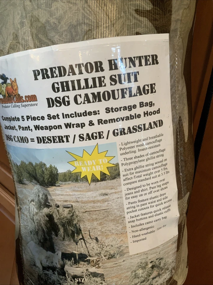 Predator Hunter Ghillle Suit DSG Camouflage Men's Size XL /2xl Jacket, Pants - Image 2 of 3