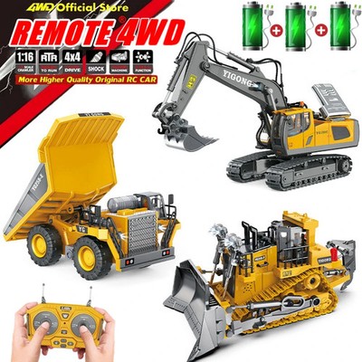 4WD RC Bagger Bulldozer 4x4 Legierung ferngesteuert Baufahrzeug Kinder