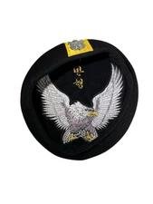 Korean ROK 1st Special Forces Brigade airborne black beret white eagle military