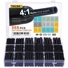 TKDMR 568 Pcs Heat Shrink Tubing - 4:1 Ratio,2.2" Length,Adhesive Lined, Marine