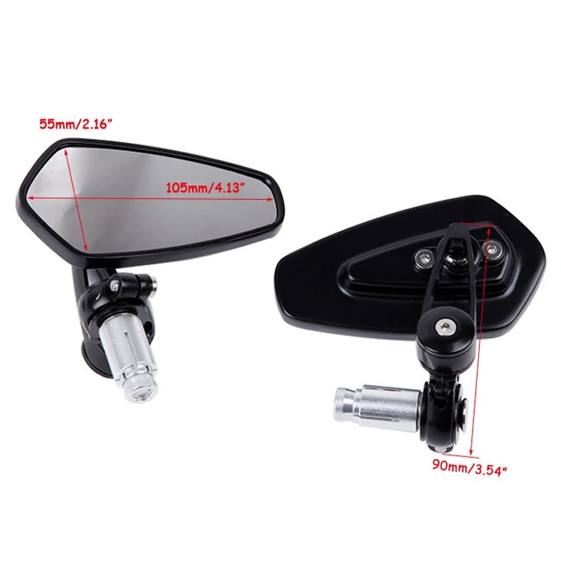 Espejos retrovisores de extremo de manillar de 22 mm para motocicleta Suzuki GSXR 1000 750 600 250 NUEVO Foto 4 de 4