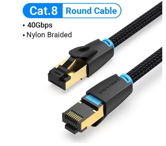 Vention Cat8 Ethernet Cable STTP 40Gbps 2000MHz Cat 8 RJ45 Network Lan Patch