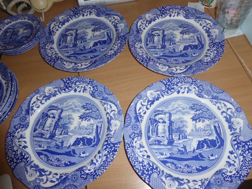 BNWT Spode Blue Italian 4 dinner plates  brand new - Picture 1 of 2