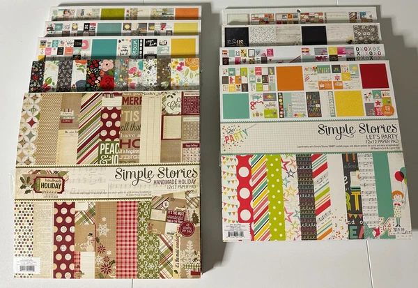 Simple Stories 12 x 12 Paper Pads-Multiple Variations Available-You Choose
