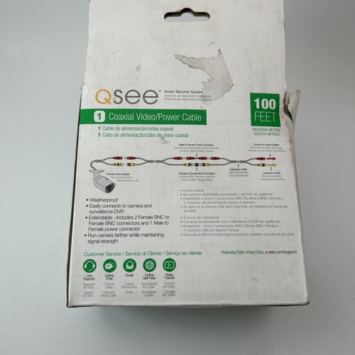 NEW~100ft BNC Video Power Wire Cord for Zmodo Q-See Qsee PTZ Lorex Camera Cable - Picture 4 of 4