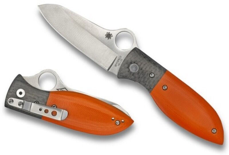 Spyderco Firefly G-10 Plain Edge Knife - Orange for sale online | eBay