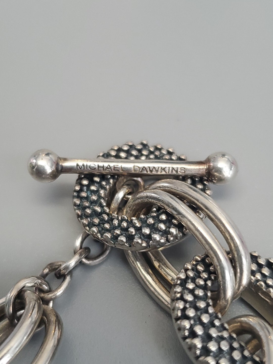 Michael Dawkins 925 Chunky Interlocking Textured … - image 3