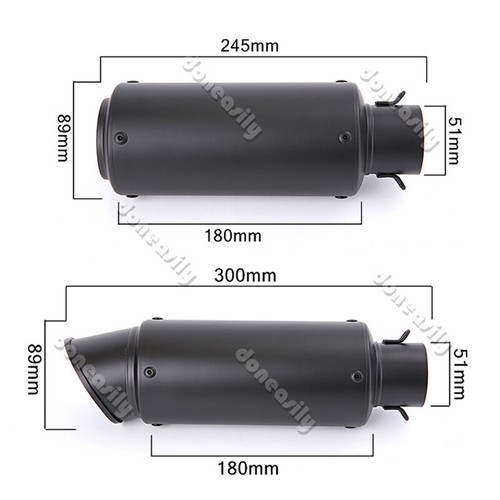 For Yamaha FZ1 FZ1N 2001-2005 Exhaust Tips Escape System Muffler DB Killer Pipe - Picture 12 of 12
