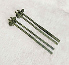 Natural jade handmade chopsticks, turtle stop, two pairs, natural color