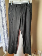Nine West Separates Gray Stretch Dress Pants Sz 4 Zipper Pockets