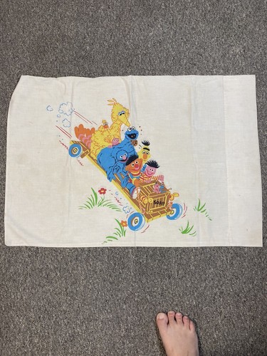 VINTAGE MUPPETS BiG VOGEL DOPPELSPANNBETTLAKEN / KISSENBEZUG JCPENNY WIE BESEHEN - Bild 9 von 11