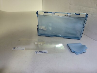 NEW Transparent Clear Blue Shell Case W/Screen protectors for Nintendo DSi   #E4