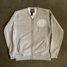 Vintage Stussy Gray Cardigan Sweater Mens Size Large