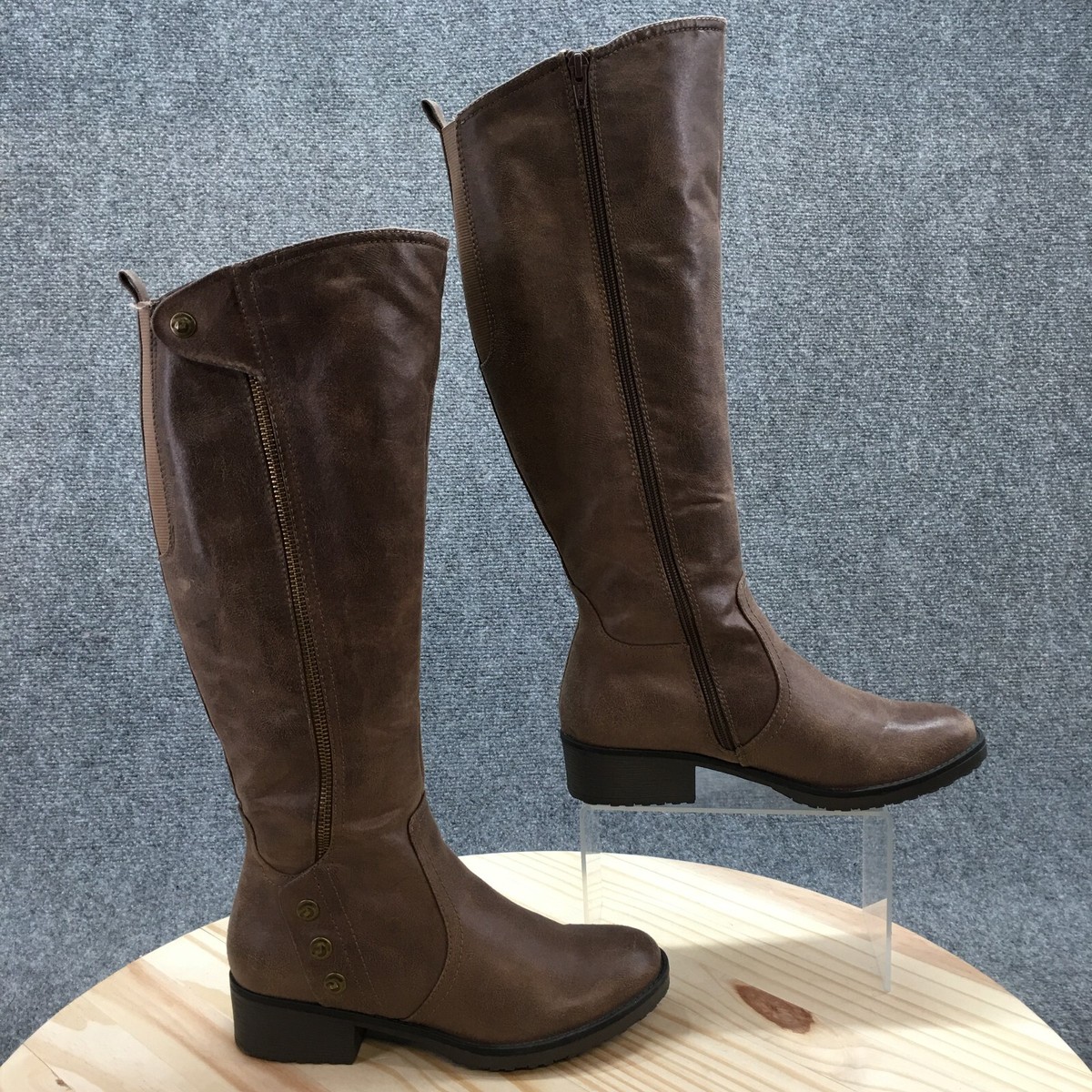 Baretraps Boots Womens 7 M Oria Tall Side Zip Riding Boot