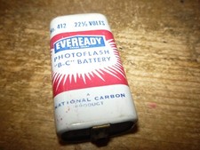 Rare Vintage Eveready Photoflash  B-C  Battery No. 412 - 22 1/2 Volts Display
