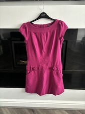 Women’s Warehouse Vintage Magenta Pink Wool Blend Shift Dress UK Size 10