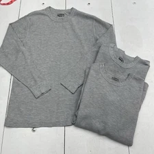 Magellan 3 Pack Gray Thermal Base Layer Long Sleeve T Shirts Mens Size XL