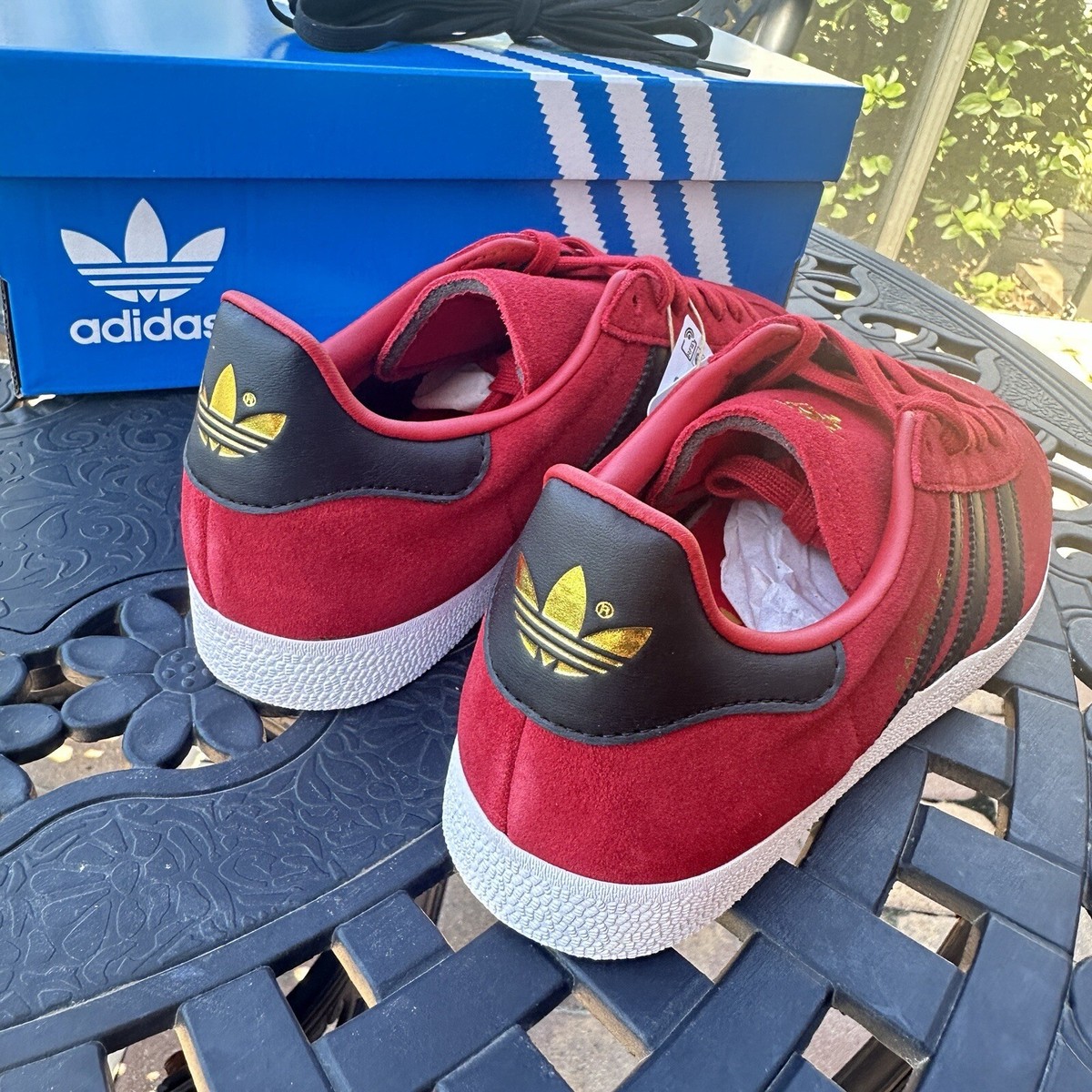 Adidas Manchester United x Gazelle Red Black Men's Athletic Adidas Manchester United x Gazelle Red Black Men's Athletic