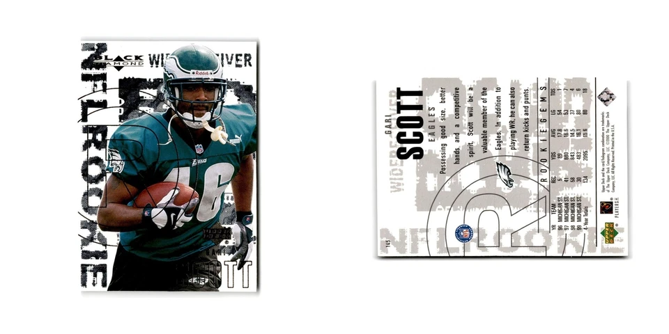 Gari Scott Rookie 2000 Upper Deck Black Diamond #145 Philadelphia Eagles NM - Image 3 of 3