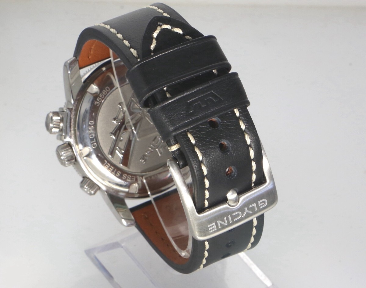 Glycine Airman GMT 42mm GL0150 Big Date Black Men's Swiss