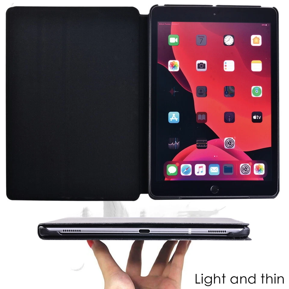 Black Leather Stand Cover Case For Apple iPad 23456789/Mini 123456/Air 12345/Pro - Image 4 of 4