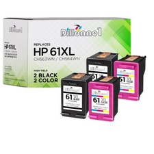 4PK Fits HP 61XL Black Ink Cartridge HP 61XL Color 1000 1010 1050 1051 HP 61