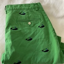 Vintage Polo Ralph Lauren Shorts Size 33 Green Navy Whale Bedford Chino 90s