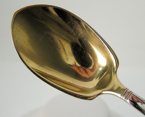 Windham Sterling 5-3/4" Pointed End Vermeil Bowl Individual Ice Cream Spoon #3 - Picture 6 of 7