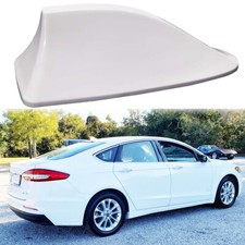 Universal White Shark Fin Roof Antenna Amfm Radio Signal Aerial Car Suv Truck