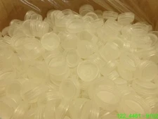 CASE OF 1500: SILGAN 443MM CLEAR PLASTIC TWIST LIDS / CAPS 043VMD