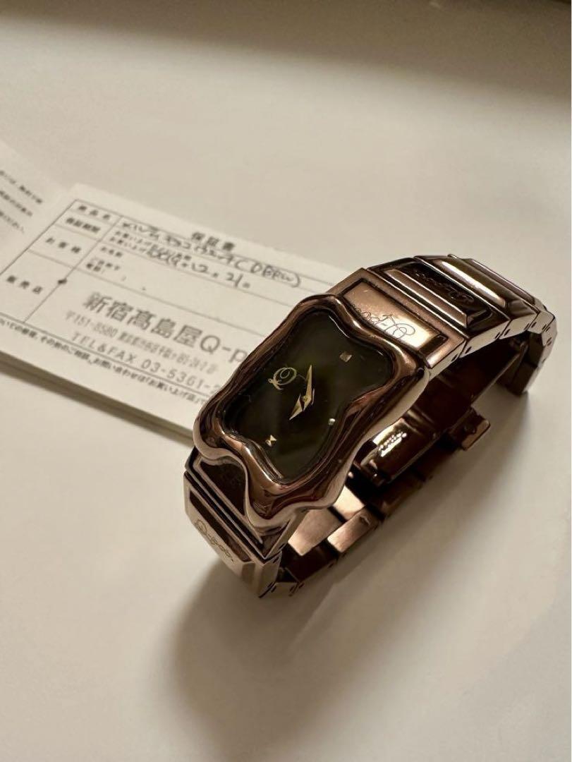 Q-Pot. Melty Chocolate Watch with accessories Used FromJapan Q-Pot. Melty Chocolate Watch with accessories Used FromJapan