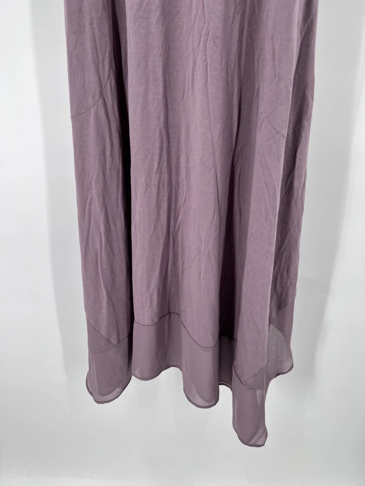 LOGO Vestido sin mangas tejido Lori Goldstein con ribete de gasa marrón pequeño Foto 3 de 4