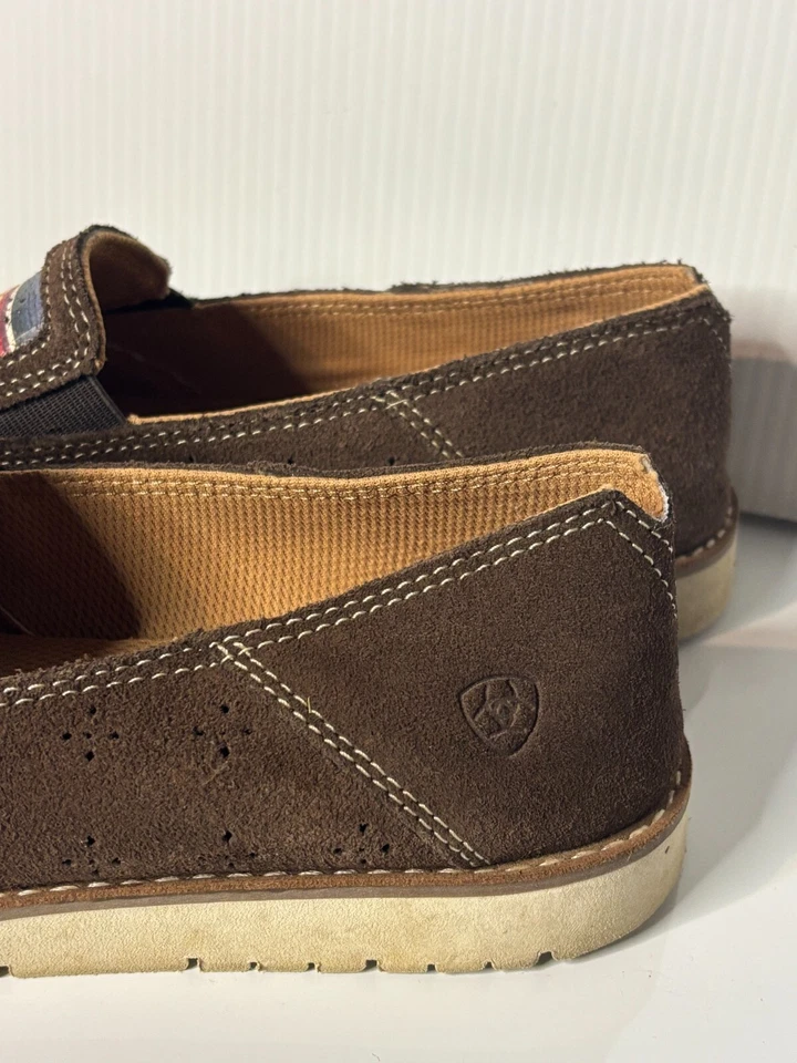 Ariat Ladies Serape Stripe Leather Loafer Casual Slip On Cruiser Shoes Women's 9 - Image 3 of 4