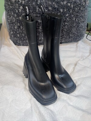 クロエ Chloe Betty レインブーツ RAIN BOOTS 39 Chloe クロエ レインブーツ BETTY 大きいサイズあり ブラック