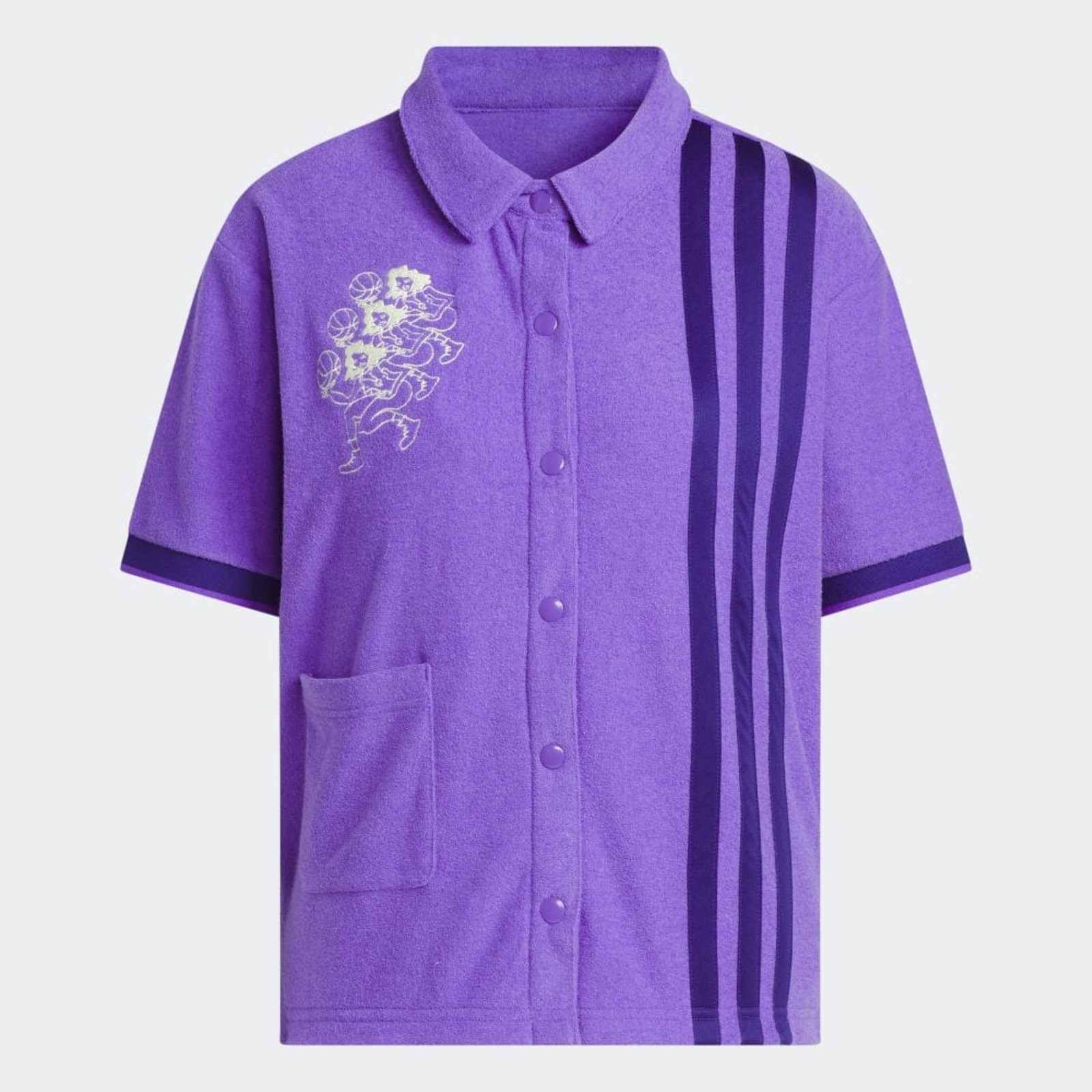 Женская футболка Adidas Hoop York City Shooting Shirt, фиолетовая Rush