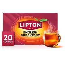 Lipton English Breakfast Black Tea Bags, Caffeinated Classic Tea, Rich, Aromatic