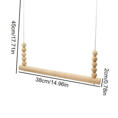 Perch For Coop Fun Chicken Bird Backyard Wooden Pet Swing Toy Hanging Climbing - Picture 5 of 7